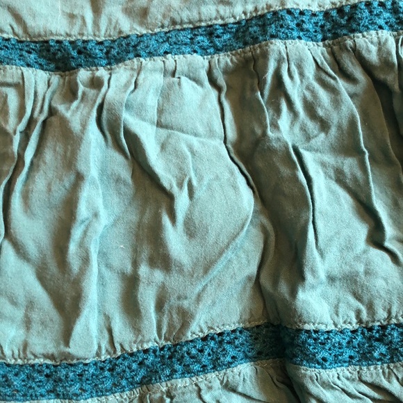 Free People green/teal boho sleeveless top with adjustable straps - Picture 5 of 12